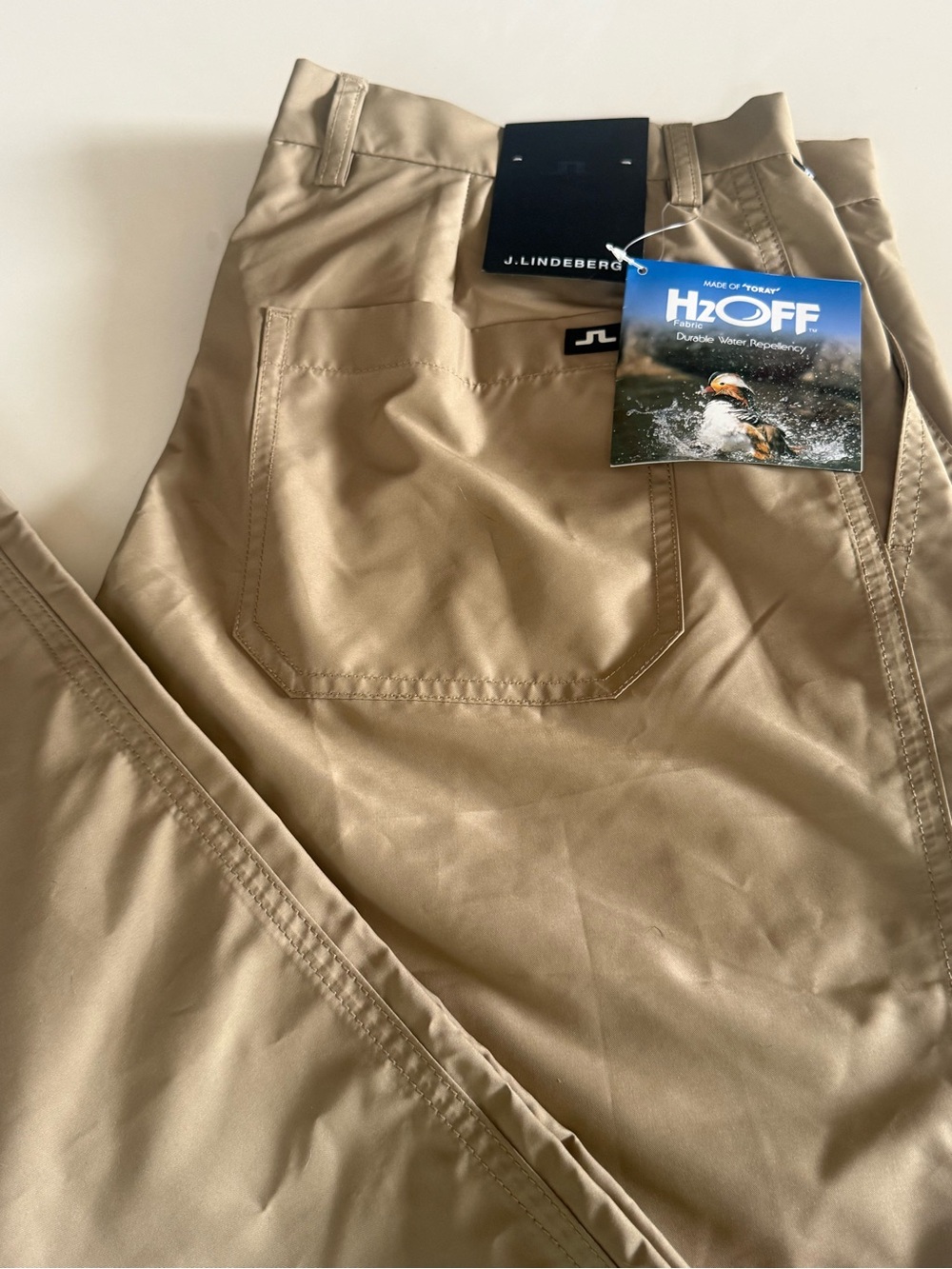 J.Lindeberg Men's H2OFF Khaki/Tan Chinos